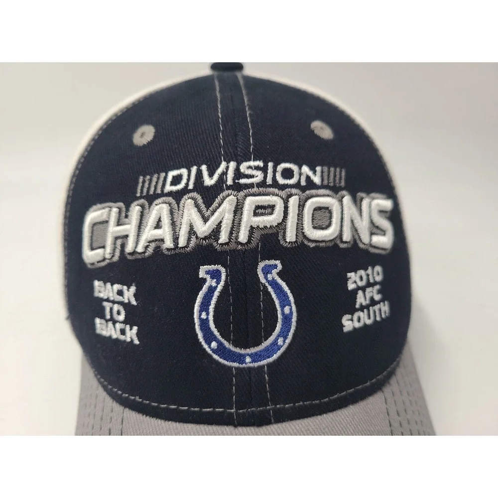 Indianapolis Colts 2010 AFC South Division Champions Reebok Hat Cap NFL Black‎
